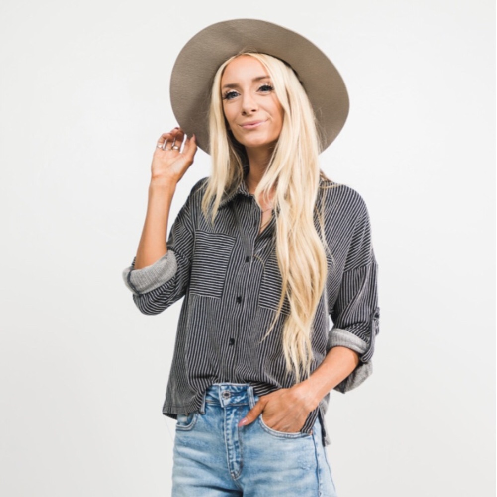 Olivia striped button down